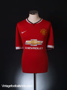 2014-15 Manchester United Home Shirt L Football Shirt