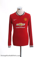 2014-15 Manchester United Home Shirt L/S XL.Boys Football Shirt