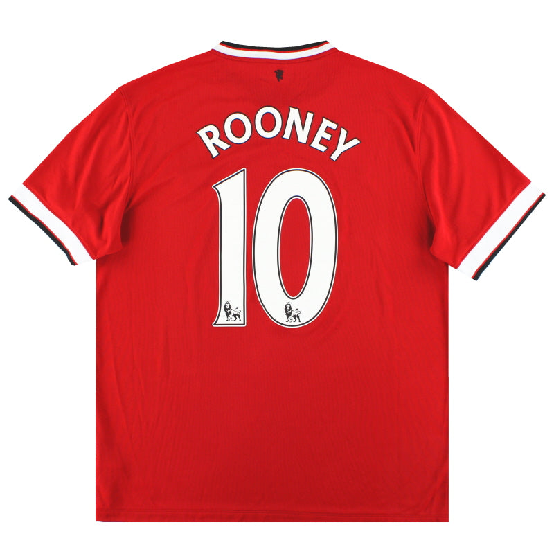 2014-15 Manchester United Nike Home Shirt Rooney #10 XL Football Shirt