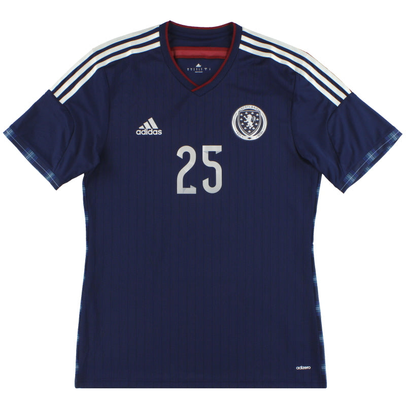 2014-15 Scotland adidas adizero Player Issue Home Shirt #25 *As New* L Football Shirt