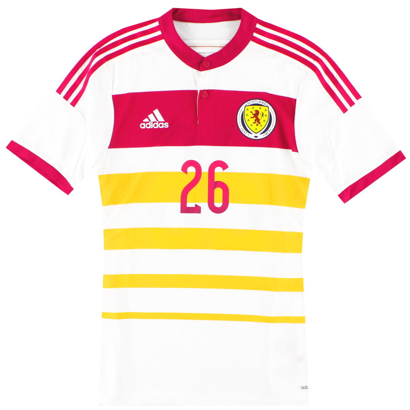 2014-15 Scotland adidas Player Issue adizero Away Shirt #26 *As New* M Football Shirt