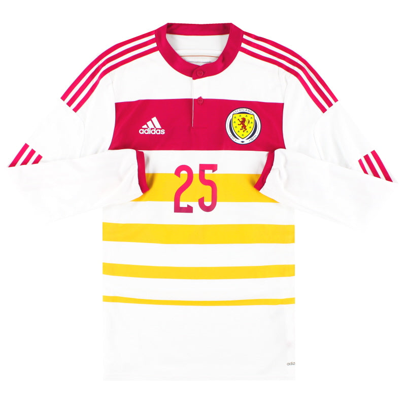 2014-15 Scotland adidas Player Issue adizero Away Shirt #25 L/S *As New* M Football Shirt