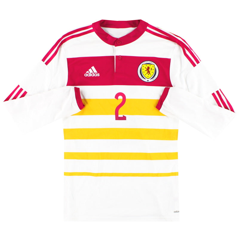 2014-15 Scotland adidas Player Issue adizero Away Shirt #2 L/S M Football Shirt