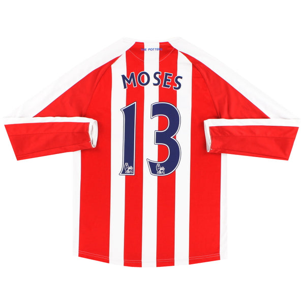 Stoke City エンゾンジ 15 ユニフォーム Warrior 2014-15 Stoke City Warrior Home Shirt L/S Moses #13 S | Vintage