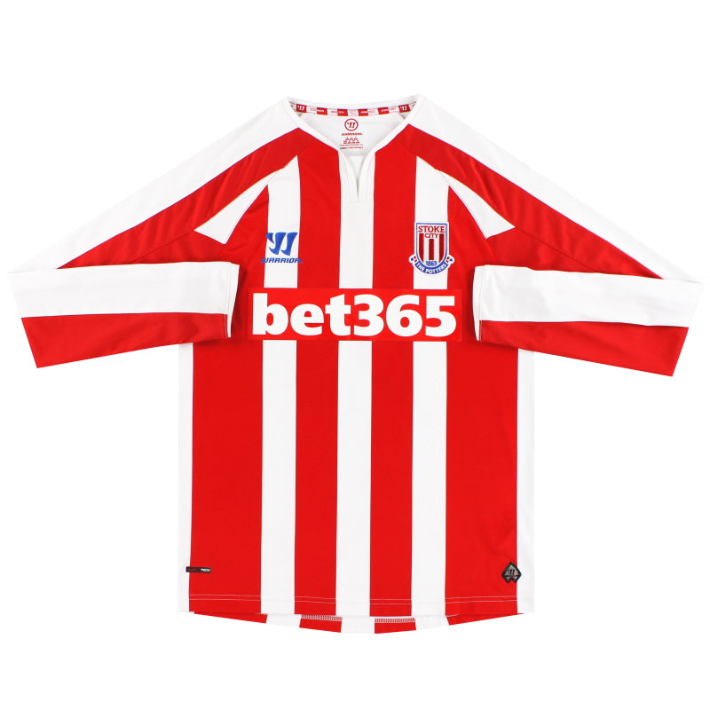 2014-15 Stoke City Warrior Home Shirt L/S Moses #13 S | Vintage