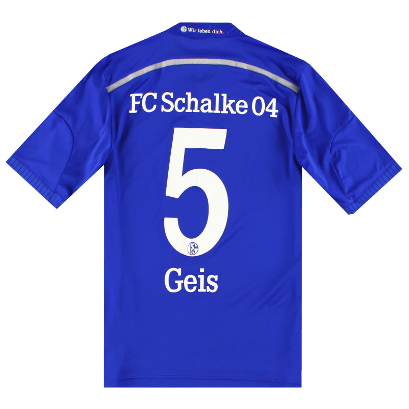 2014-16 Schalke adidas Home Shirt Geis #5 S D88444 | Vintage