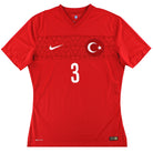 2014-16 Turkey Nike Player Issue Home Shirt #3 *As New* L Football Shirt