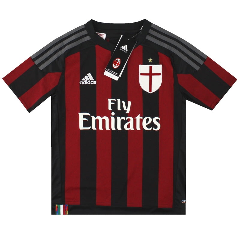 2015-16 AC Milan adidas Home Shirt *w/tags* S.Boys Football Shirt