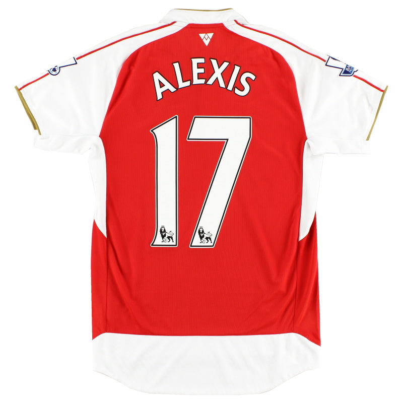 2015-16 Arsenal Home Shirt Alexis #17 S Football Shirt