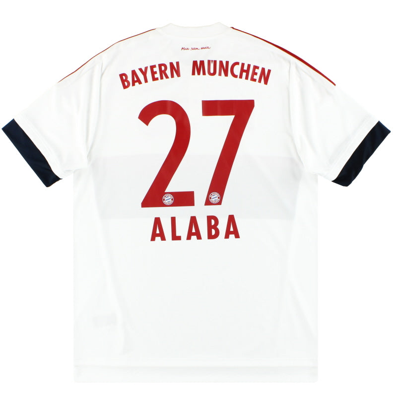 2015-16 Bayern Munich adidas Away Shirt Alaba #27 L Football Shirt