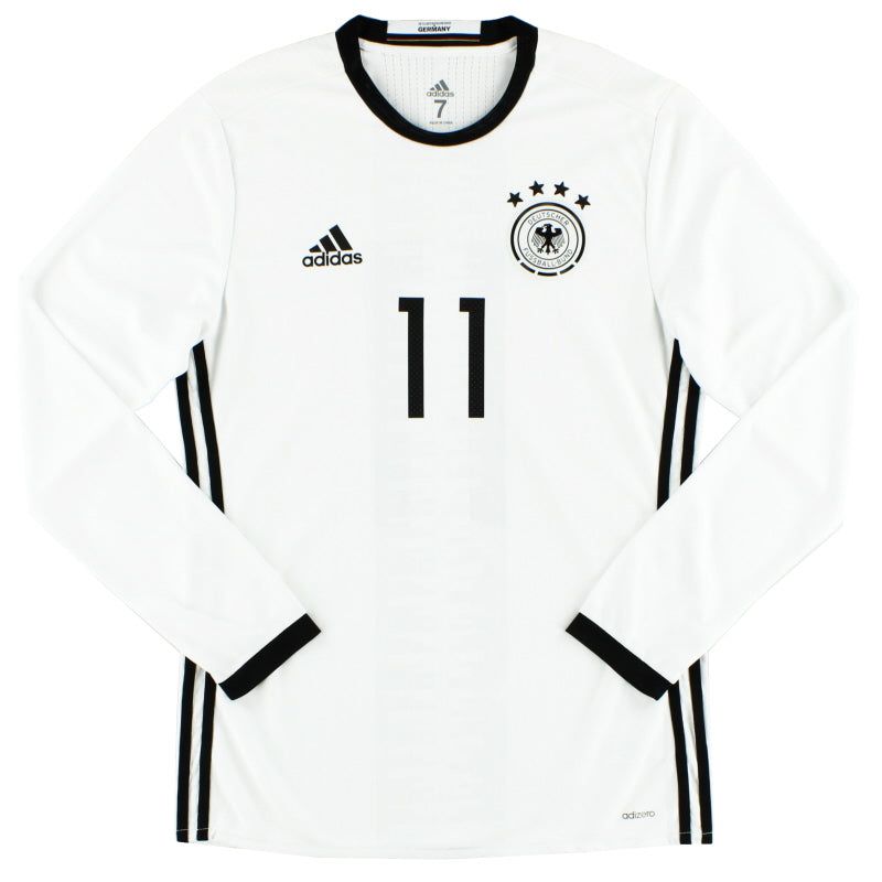 2015-16 Germany Adizero Player Issue Home Shirt #11 L/S L