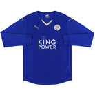 2015-16 Leicester Puma Home Shirt L/S *Mint* L Football Shirt