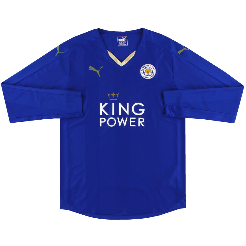 2015-16 Leicester Puma Home Shirt L/S *Mint* L Football Shirt