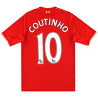 2015-16 Liverpool New Balance Home Shirt Coutinho #10 XL.Boys Football Shirt