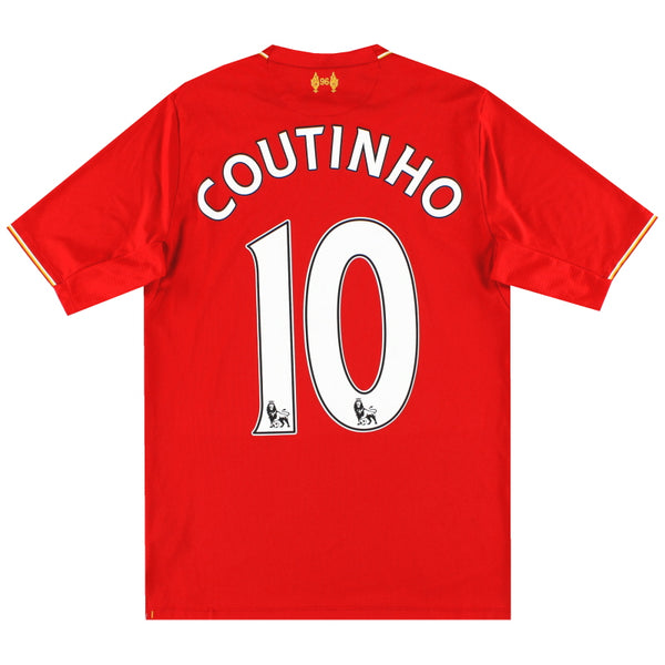 2015-16 Liverpool New Balance Home Shirt Coutinho #10 XL.Boys