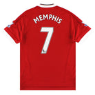 2015-16 Manchester United adidas Home Shirt Memphis #7 *As New* M Football Shirt