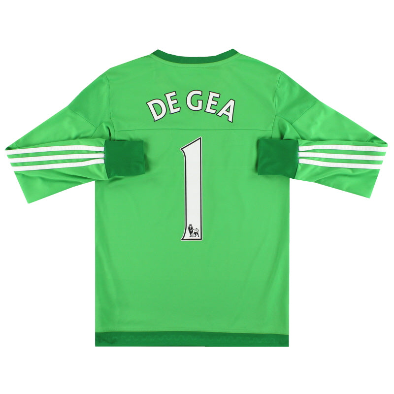 2015-16 Manchester United adidas Goalkeeper Shirt De Gea #1 XL.Boys Football Shirt