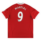 2015-16 Manchester United adidas Home Shirt Martial #9 XL Football Shirt