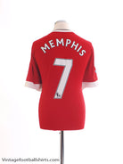 2015-16 Manchester United Home Shirt Memphis #7 XL Football Shirt