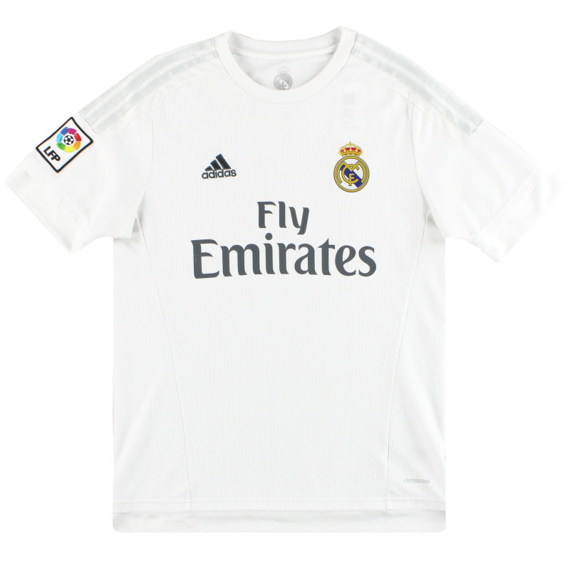 2015-16 Real Madrid adidas Home Shirt *Mint* XL.Boys Football Shirt