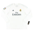 2015-16 Real Madrid adidas Home Shirt L/S *w/tags* M Football Shirt
