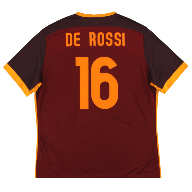 2015-16 Roma Nike 'Authentic' Home Shirt De Rossi #16 *w/tags* XXL Football Shirt
