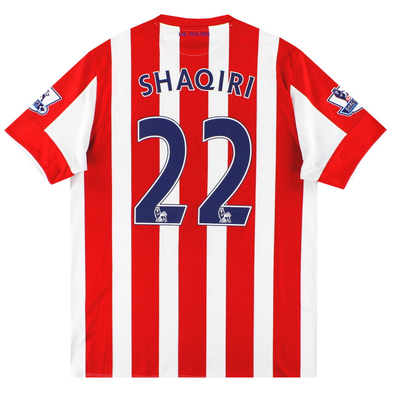 2015-16 Stoke New Balance Home Shirt Shaqiri #22 *Mint* L Football Shirt
