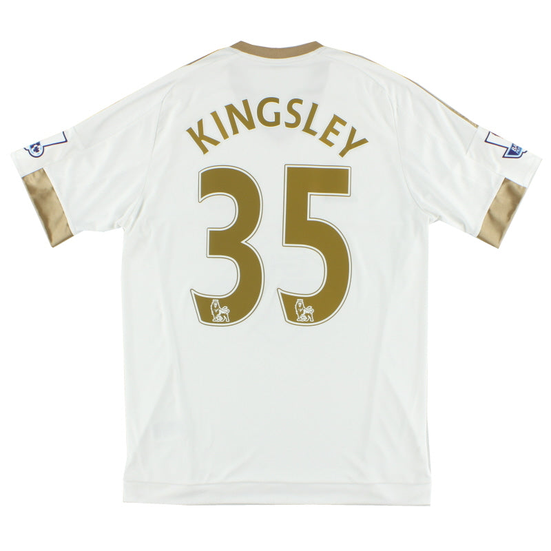 2015-16 Swansea City adidas Home Shirt Kingsley #35 M Football Shirt