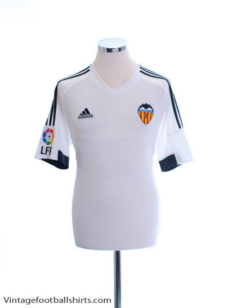 2015-16 Valencia Home Shirt *Mint* M Football Shirt
