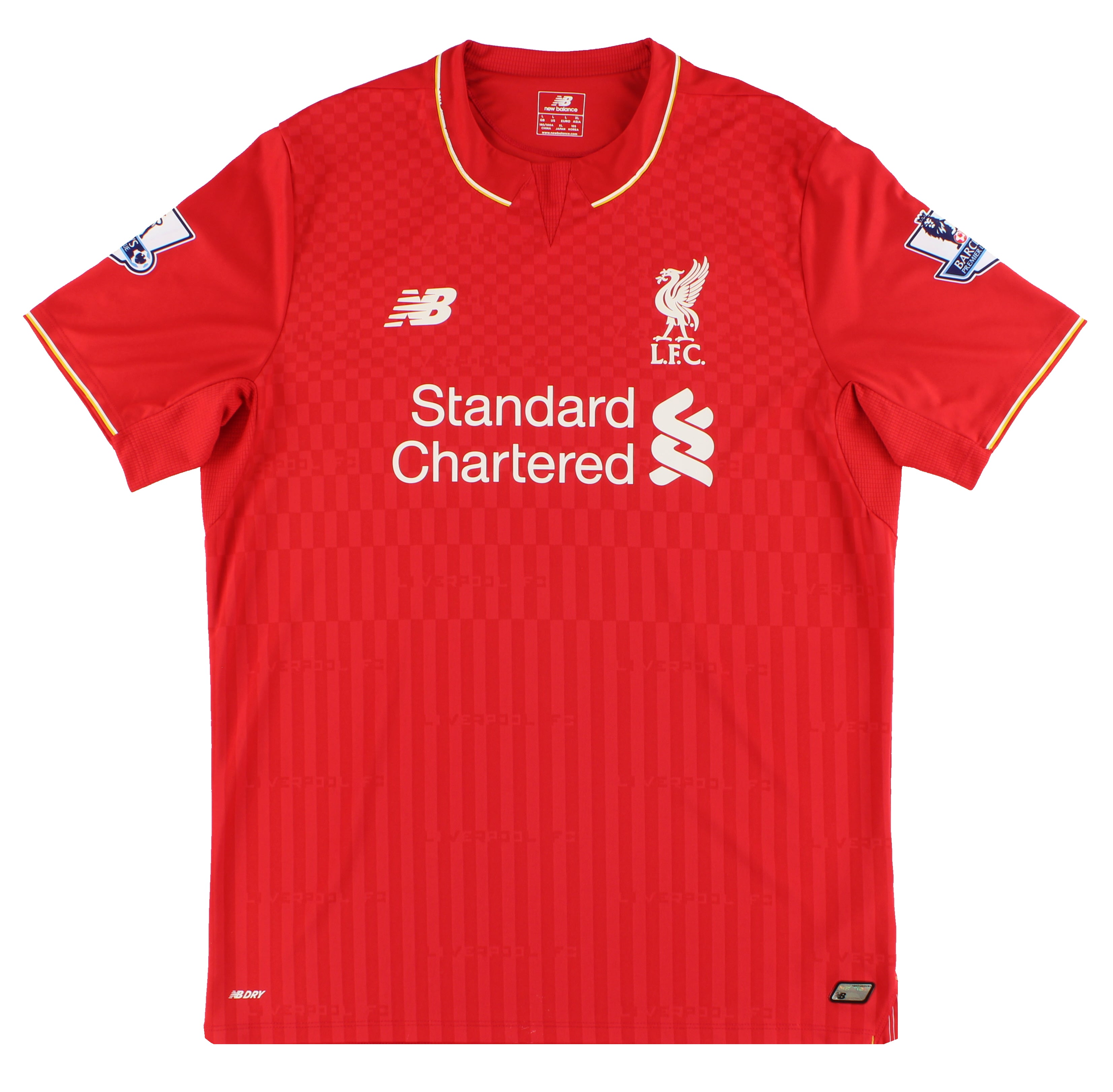 2015-16 Liverpool New Balance Home Shirt L/S L
