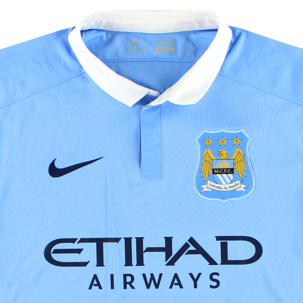 2015-16 Manchester City Nike Home Shirt L 658886-489 | Vintage
