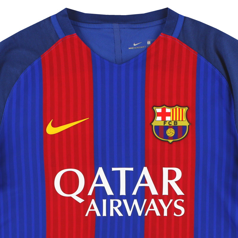 2016-17 Barcelona Nike Authentic Home Shirt L 776846-481 | Vintage
