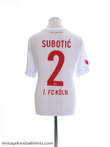 2016-17 FC Koln Home Shirt Subotic #2 *Mint* L Football Shirt