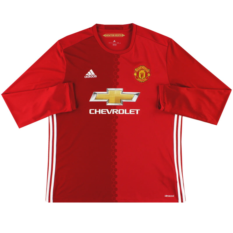 2016-17 Manchester United adidas Home Shirt L/S XL Football Shirt