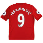 2016-17 Manchester United adidas Home Shirt Ibrahimovic #9 L.Boys Football Shirt
