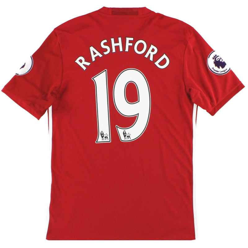 2016-17 Manchester United adidas Home Shirt Rashford #19  S Football Shirt