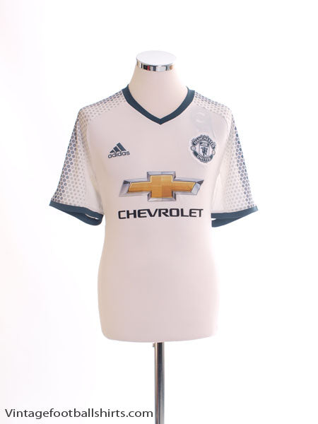 Maillot Manchester United 2016/17 Carrick #16 - Troisième Tenue Grise Taille M, Très Bon état