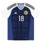 2016-17 Scotland adidas Player Issue Home Shirt #18 L Football Shirt