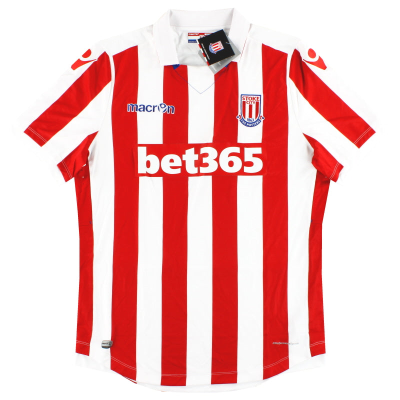 2016-17  Stoke City Macron Home Shirt *BNIB* M Football Shirt