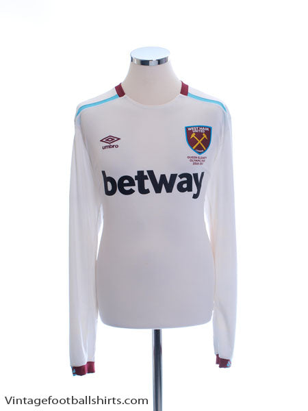 2016-17 West Ham Away Shirt L/S XL Football Shirt