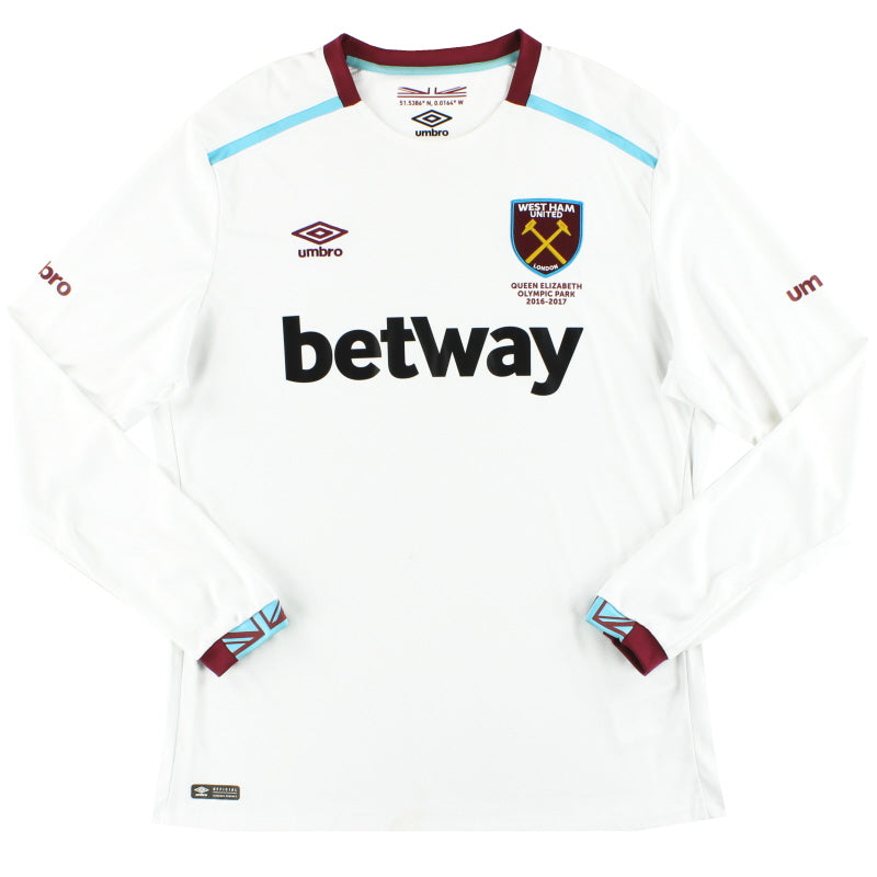 2016-17 West Ham Umbro Away Shirt L/S *Mint* S | Vintage Football