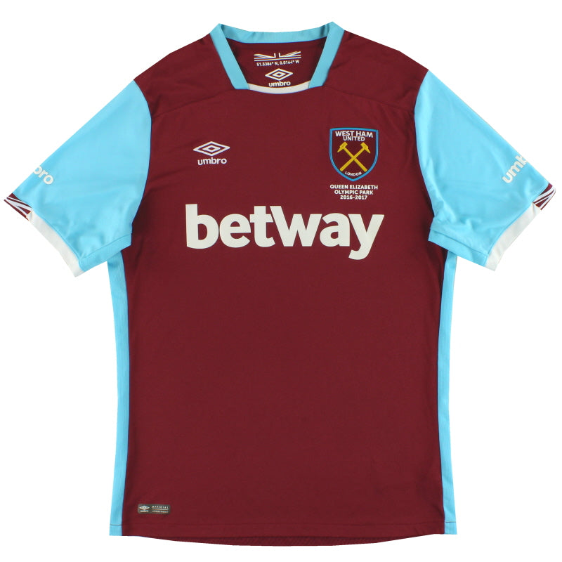 2016-17 West Ham Umbro Home Shirt XL Football Shirt