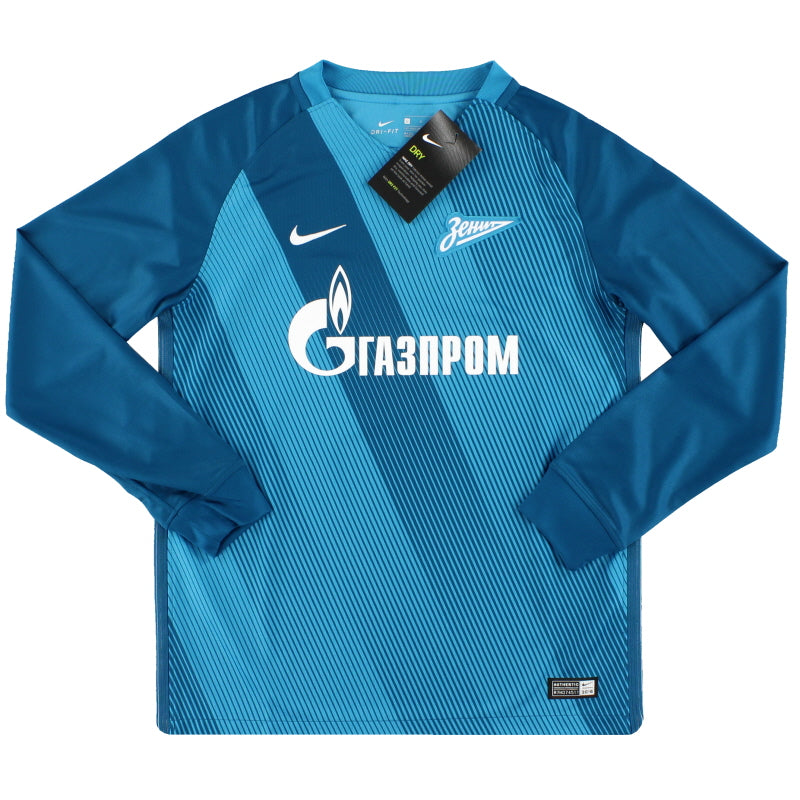2016-17 Zenit St. Petersburg Nike Home Shirt L/S *w/tags* L.Boys Football Shirt