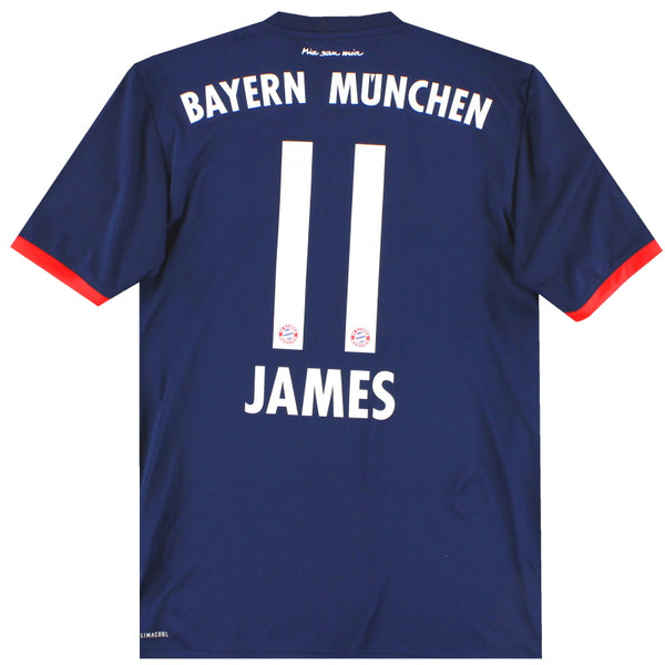 2017-18 Bayern Munich adidas Away Shirt James #11 S AZ7937