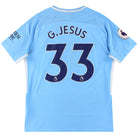 2017-18 Manchester City Nike Player Issue Home Shirt G.Jesus #33 L Football Shirt