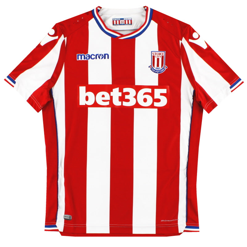 2017-18 Stoke City Macron Home Shirt *Mint* S Football Shirt