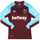 2017-18 West Ham Umbro Home Shirt L/S S Football Shirt