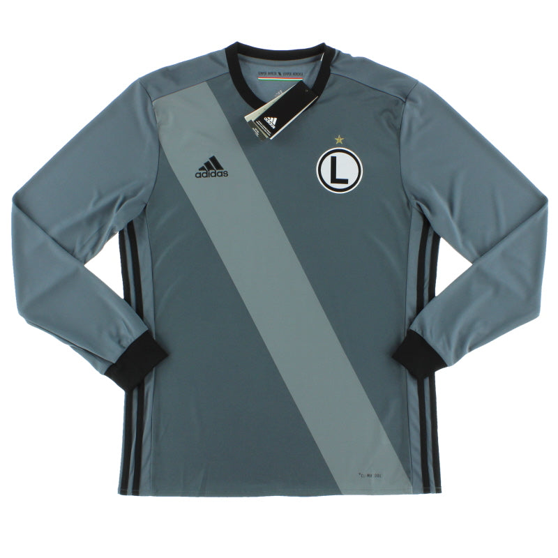 2017-19 Legia Warsaw adidas Away Shirt L/S *BNIB* M Football Shirt