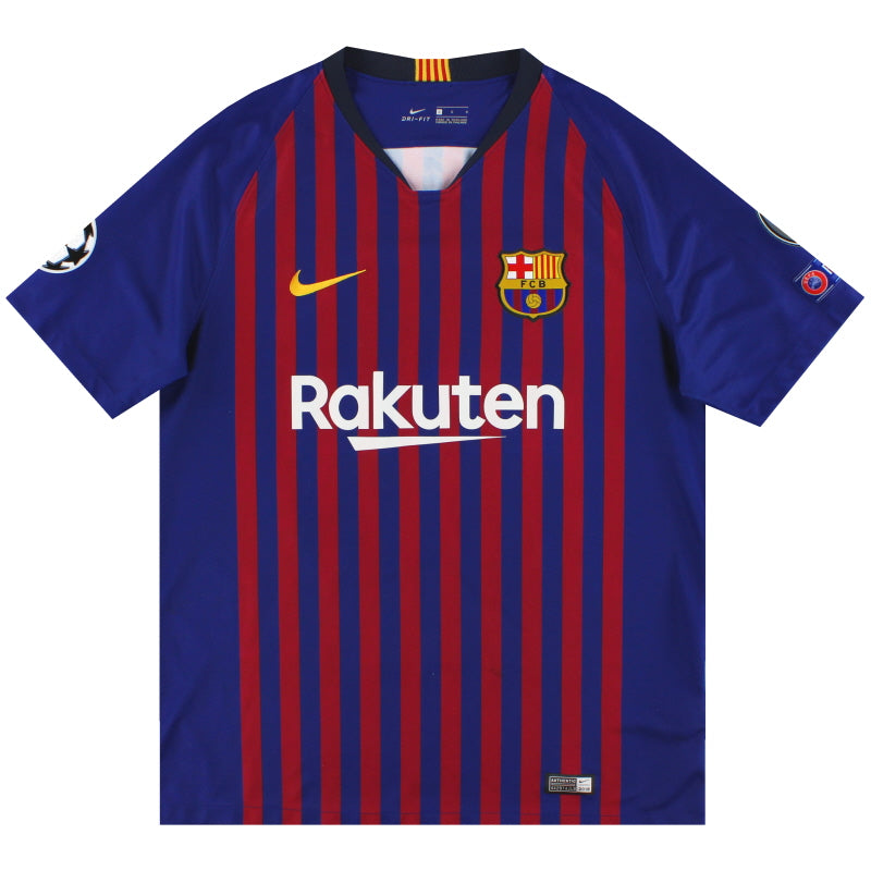 2018-19 Barcelona Nike Home Shirt Messi #10 L 918990-703 | Vintage