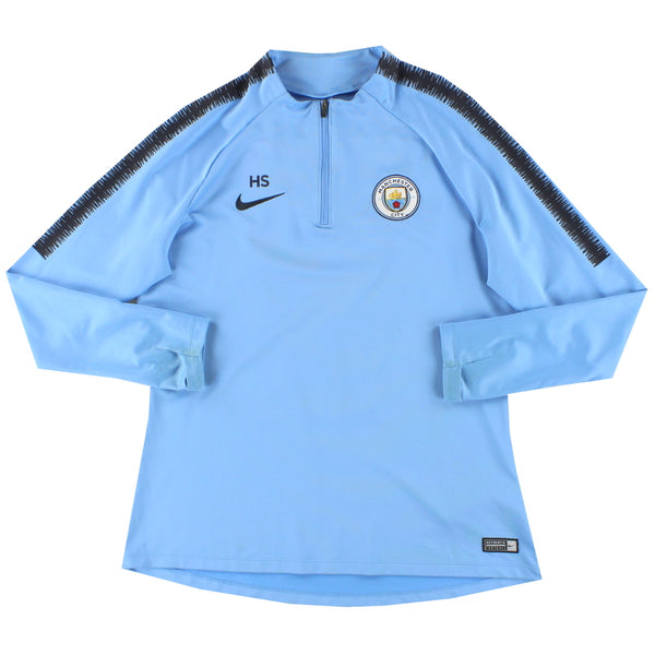 2018-19 Manchester City Nike Player Issue 1/4 Zip Training Top 'HS